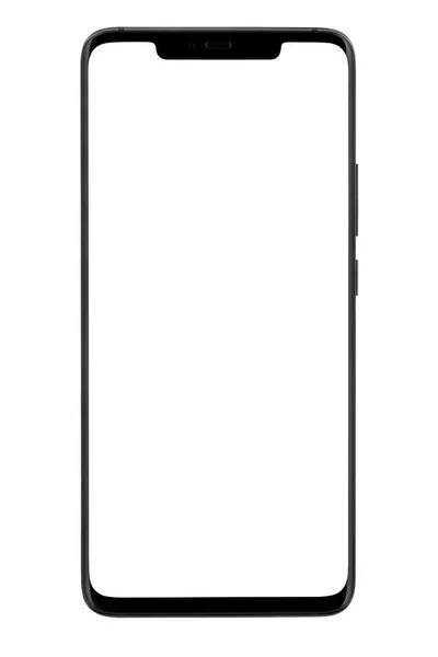 Telefone inteligente com tela em branco isolado com caminho de recorte — Fotografia de Stock