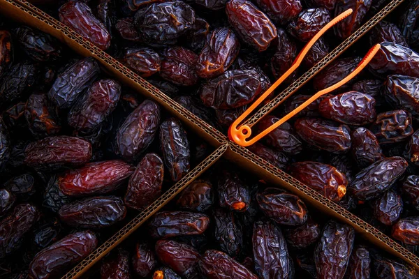 Dried dates fruits as natural background