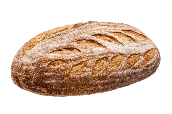 Kovász, frissen sült kenyér, fehér alapon. — Stock Fotó