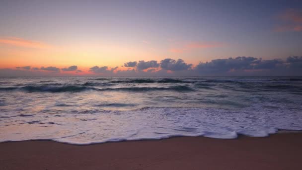 Nascer Sol Praia Oceano Pôr Sol Mar — Vídeo de Stock