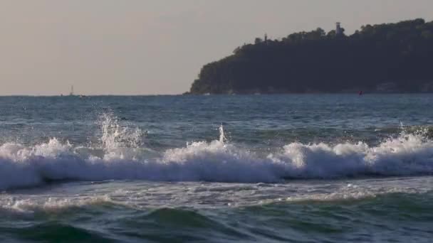 Onde Oceaniche Ondulate Acqua Mare Rotolante — Video Stock