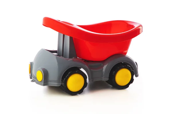 Camião Brinquedo Colorido Camião Construção Isolado Sobre Fundo Branco — Fotografia de Stock