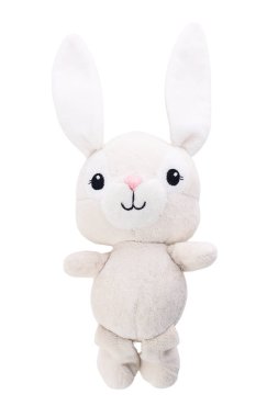 Tatlı Paskalya Tavşanı Oyuncağı beyaz arka planda izole edilmiş.