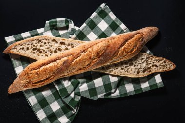 Ekmek ve Ekmek Ekmeği Yemek Fotoğrafçılığı İçin Ekmek Ekmek Yakın Çekim