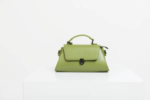 Green fashion female handbag — Stock Photo, Image