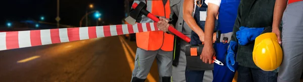 Reparatur der Straße — Stockfoto