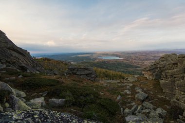 Altay dağlarında görünümünde Güzellik