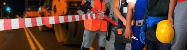 repairing the road