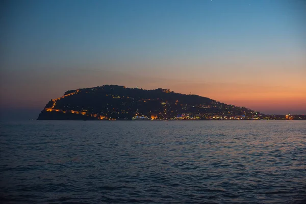 Abend Der Küste Von Alanya Türkei — Stockfoto