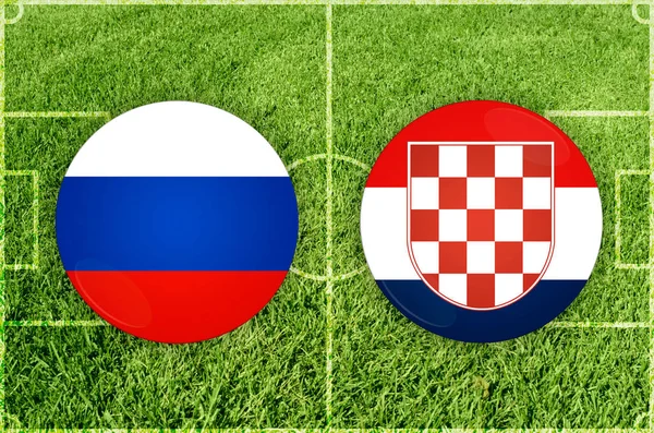 Russie vs Croatie match de football — Photo