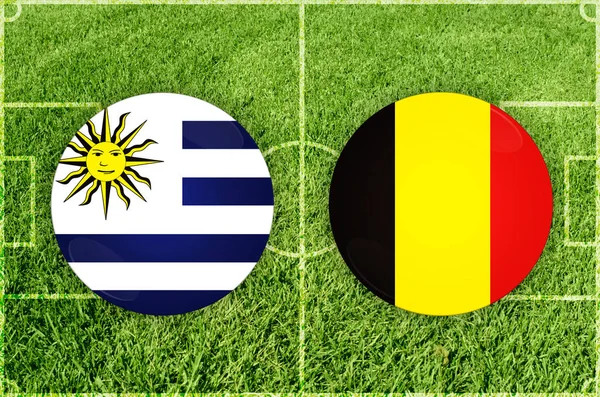 Mecz Urugwaj vs w Belgii — Zdjęcie stockowe