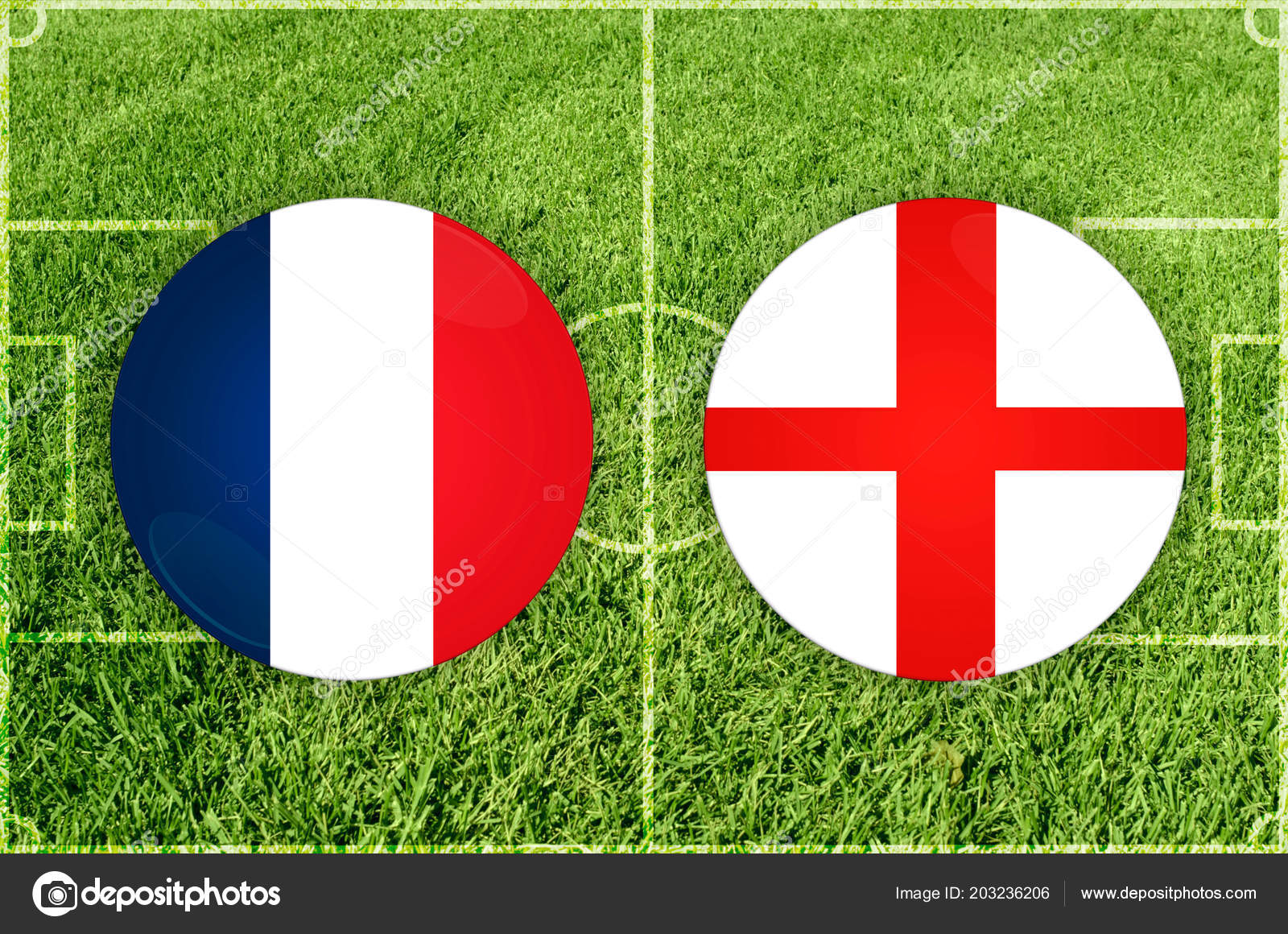 Ilustracion Para Partido Futbol Francia Inglaterra Fotografia De Stock C Olinchuk 203236206 Depositphotos
