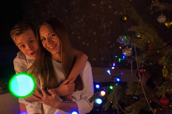 Familjen nyår — Stockfoto