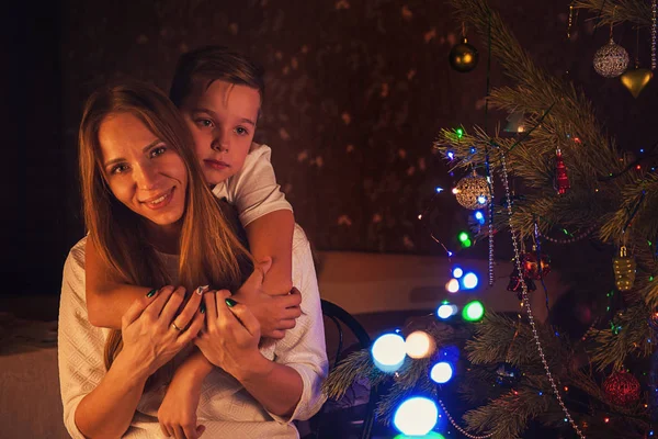 Familjen nyår — Stockfoto