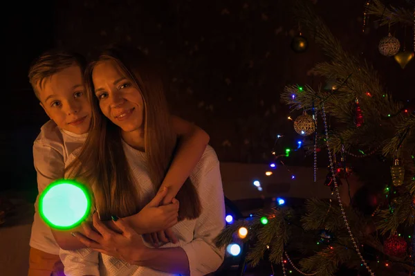 Ano Novo, Natal e conceito de família — Fotografia de Stock