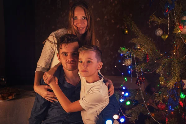 Το νέο έτος, Χριστούγεννα και οικογένειας έννοια — Φωτογραφία Αρχείου