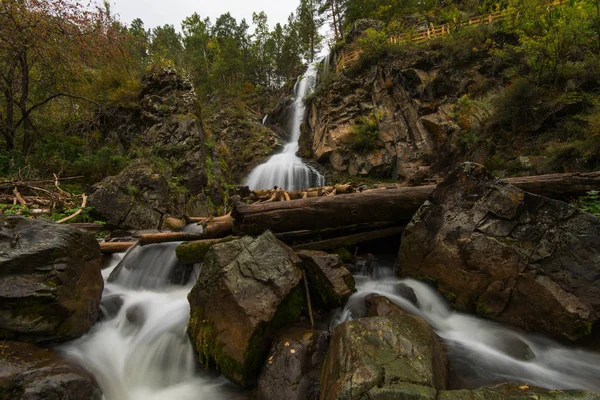 Waterfall in Altai Mountains