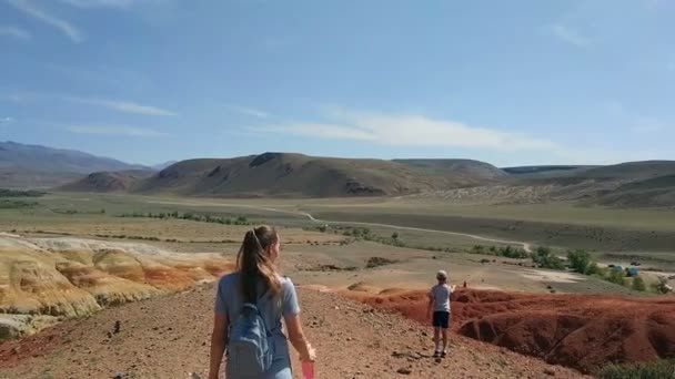 Valley of Mars landscapes — Stock Video