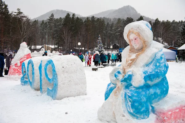 La fiesta de Altaiskaya zimovka - el primer día del invierno —  Fotos de Stock