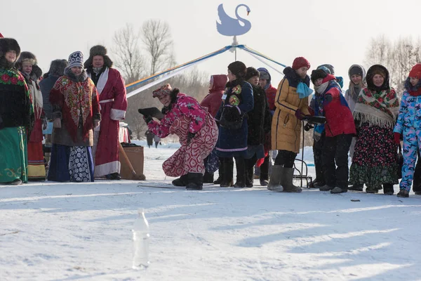 La fiesta de Altaiskaya zimovka - el primer día del invierno — Foto de Stock