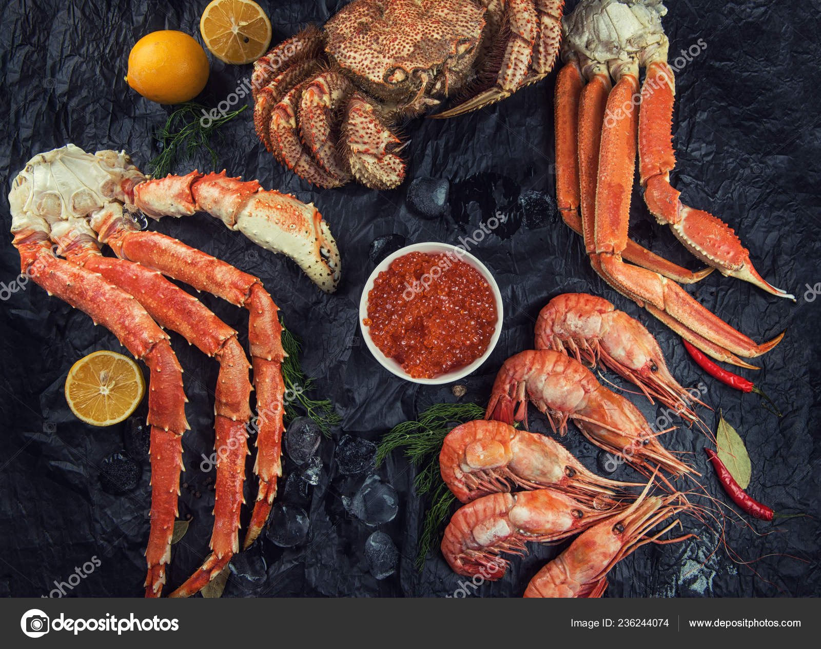 Set of fresh seafood Stock Photo by ©olinchuk 236244074