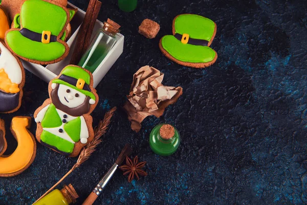 Pepparkakor cookies för Patricks dag — Stockfoto