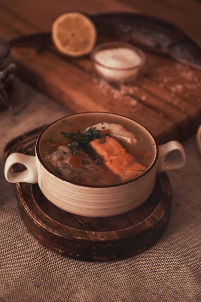 Fish soup composition — Stock Photo, Image