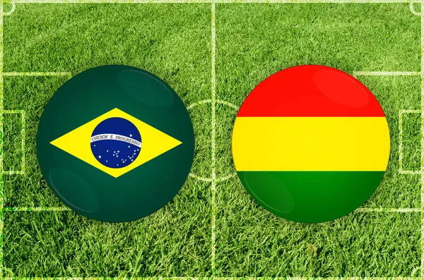 Brasile vs Bolivia partita di calcio — Foto Stock
