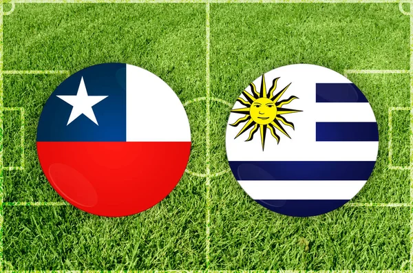Chile vs Uruguay football match — Stock Photo, Image