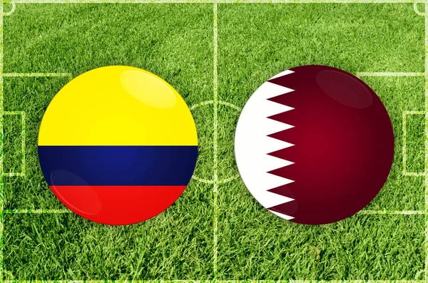 Colombia vs Qatar partita di calcio — Foto Stock
