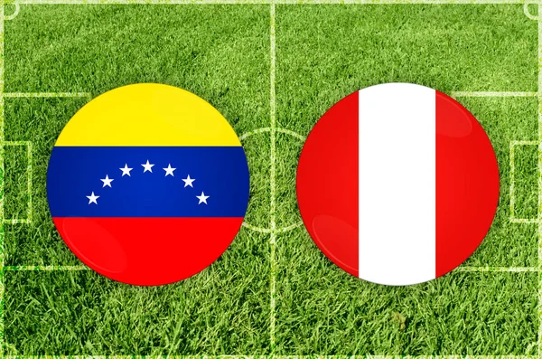 Venezuela vs Peru jogo de futebol — Fotografia de Stock