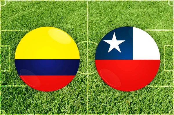 Colombia vs Chili football match — Stock Photo, Image