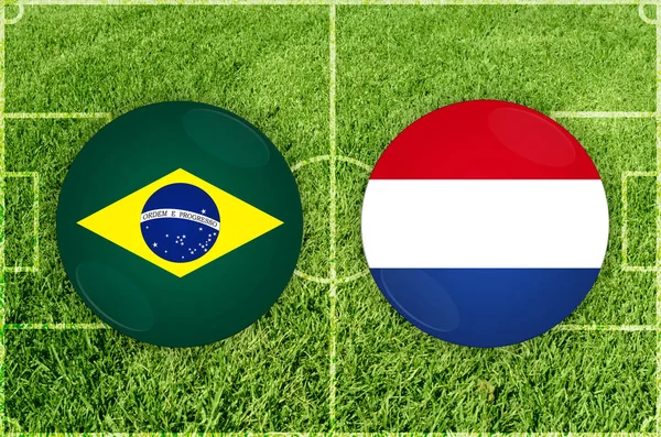 Brazilië VS Paraguay voetbalwedstrijd — Stockfoto