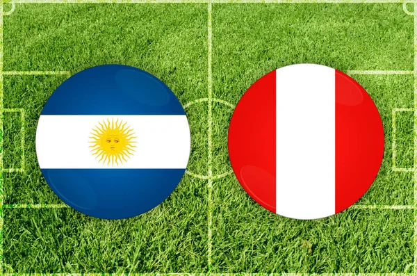 Argentyna vs Peru meczu piłki nożnej — Zdjęcie stockowe