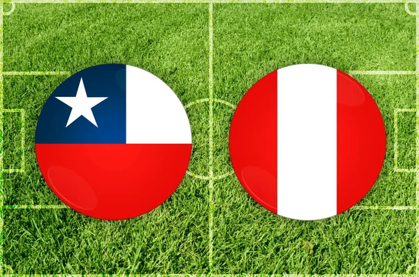 Chile vs Peru meczu piłki nożnej — Zdjęcie stockowe