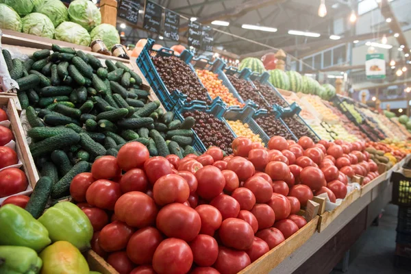 Contatore del mercato ortofrutticolo — Foto Stock