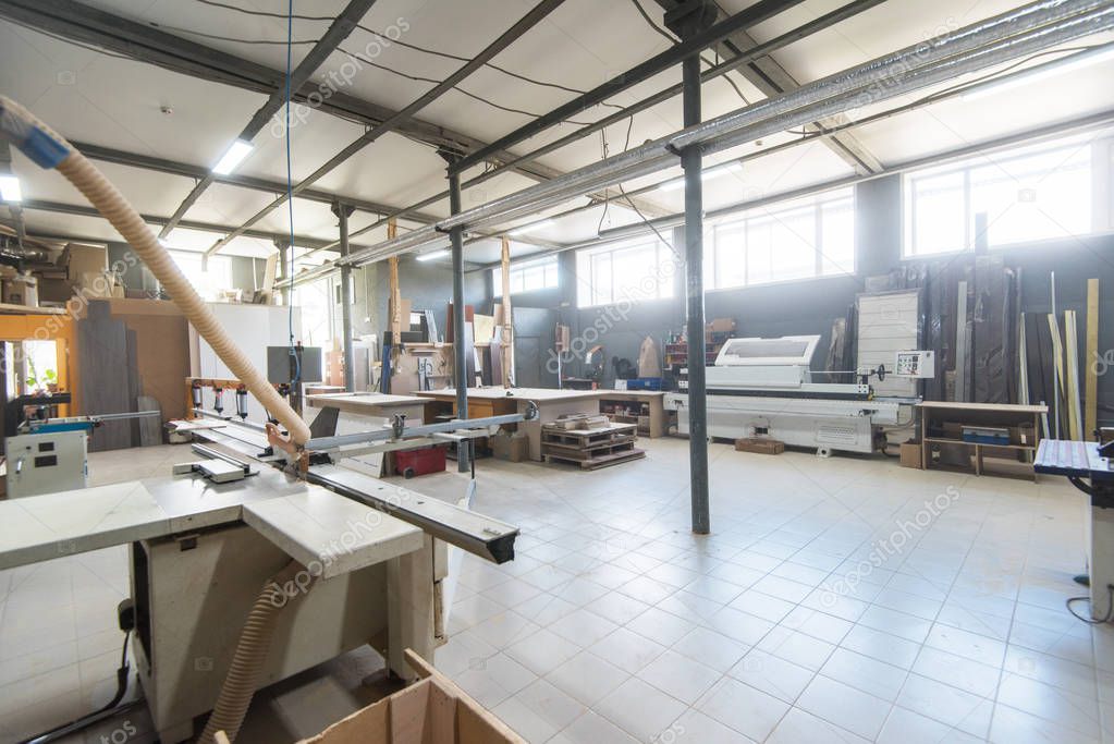 Production department at a furniture factory