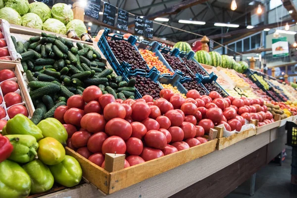 Contatore del mercato ortofrutticolo — Foto Stock