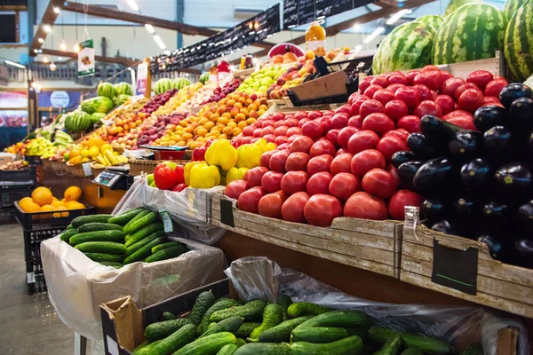 Contatore del mercato ortofrutticolo — Foto Stock