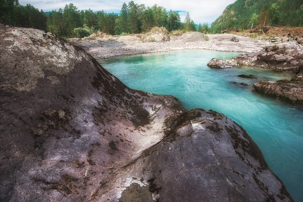 Baños de naturaleza en el río Katun — Foto de Stock
