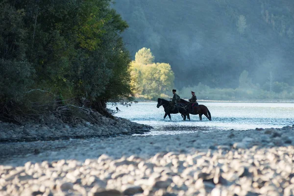 Descendientes de los cosacos en el Altai — Foto de Stock