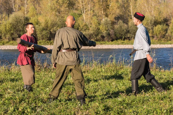 Potomci kozáků v Altai — Stock fotografie