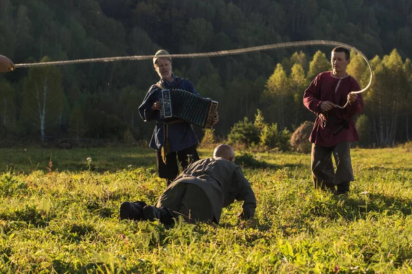 Descendants of the Cossacks in the Altai — Stock Photo, Image