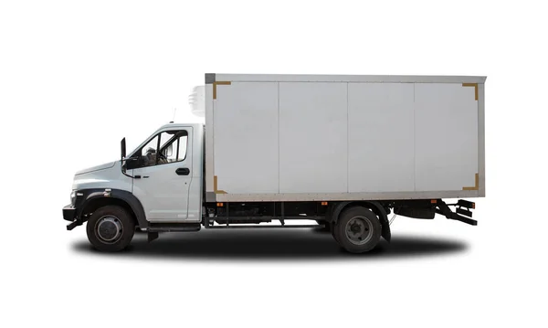 White refrigerated truck — Stock Photo, Image