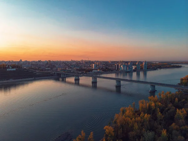 Vista aérea a la ciudad de Barnaul. — Foto de Stock