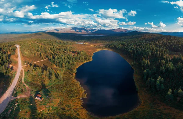 Αεροφωτογραφία drone της λίμνης Kidelyu — Φωτογραφία Αρχείου