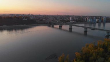 Barnaul şehrinin havadan görüntüsü.