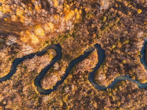 Paesaggio autunnale con fiume. — Foto Stock