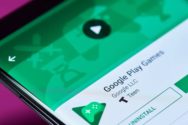 Aplikacji gry Google play — Zdjęcie stockowe