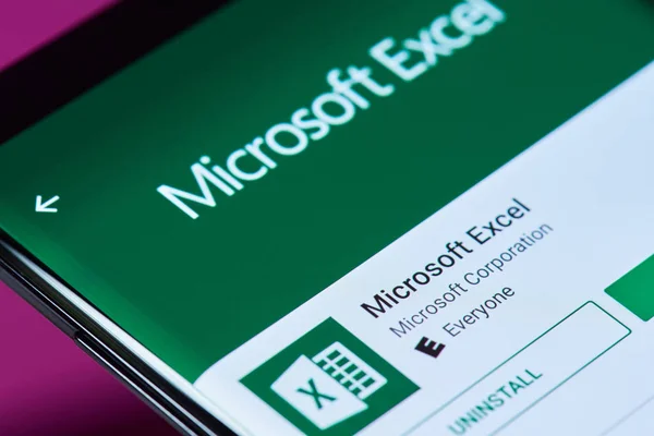 Microsoft excel uygulama — Stok fotoğraf